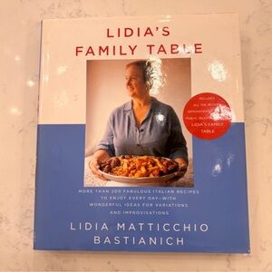 Lidia's Family Table Hardcover Italian Cookbook Taste of Italy Like New PBS